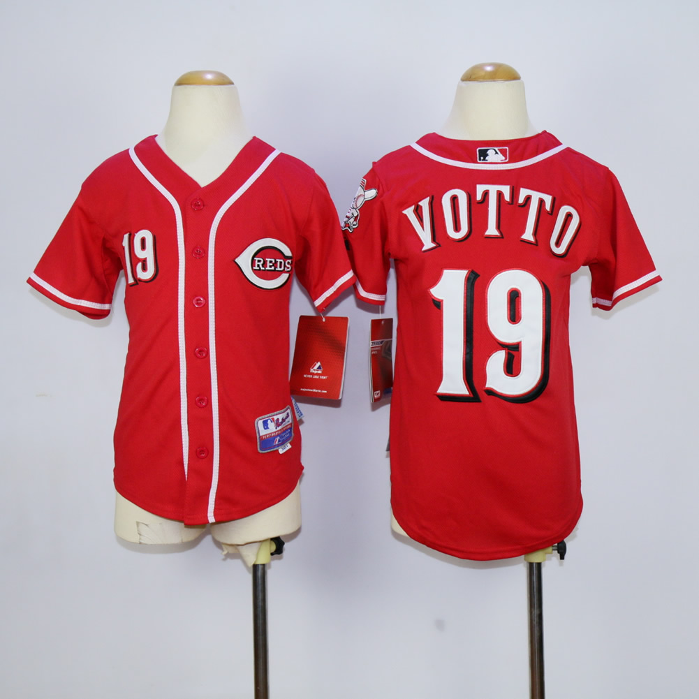 Men MLB Cincinnati Reds #19 Votto red jerseys->cincinnati reds->MLB Jersey